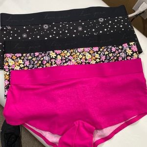 Bundle NWT VS Pink Logo BoyShorts Large
